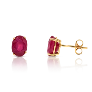 Pendientes Rubí Oval