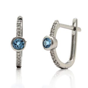 Pendientes Topacio Swiss y Diamantes