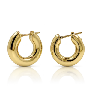 Pendientes Volumen Oro Amarillo Cierre Pala
