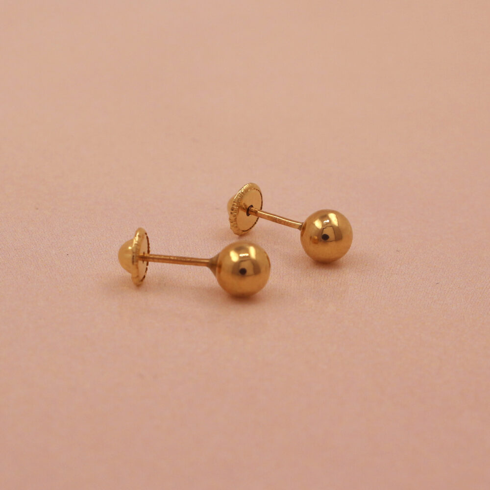 Pendientes Bola 5mm Oro