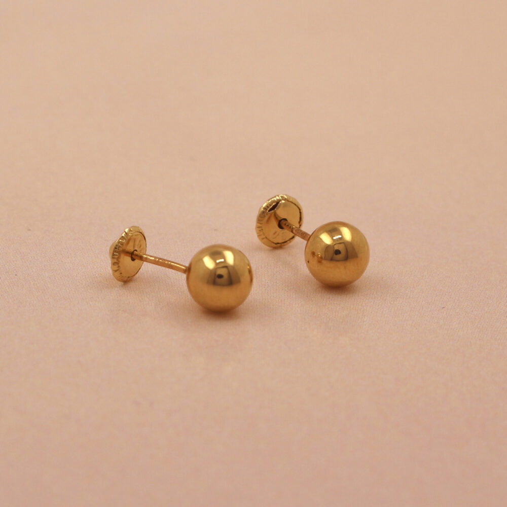 Pendientes Bola 6mm Oro