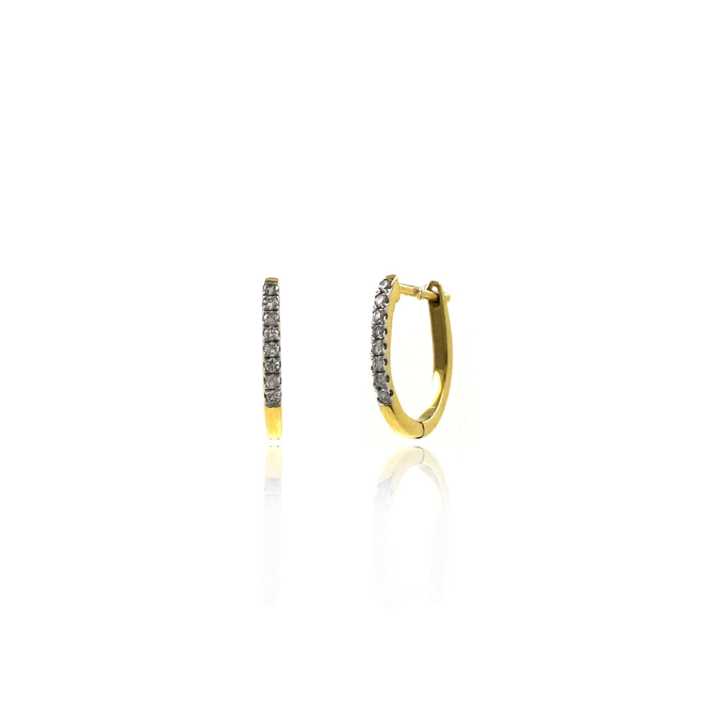 Pendientes de Aro con Diamantes Oro Amarillo