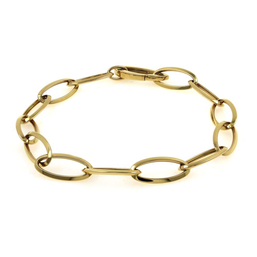 Pulsera Oro Eslabones Ovalados