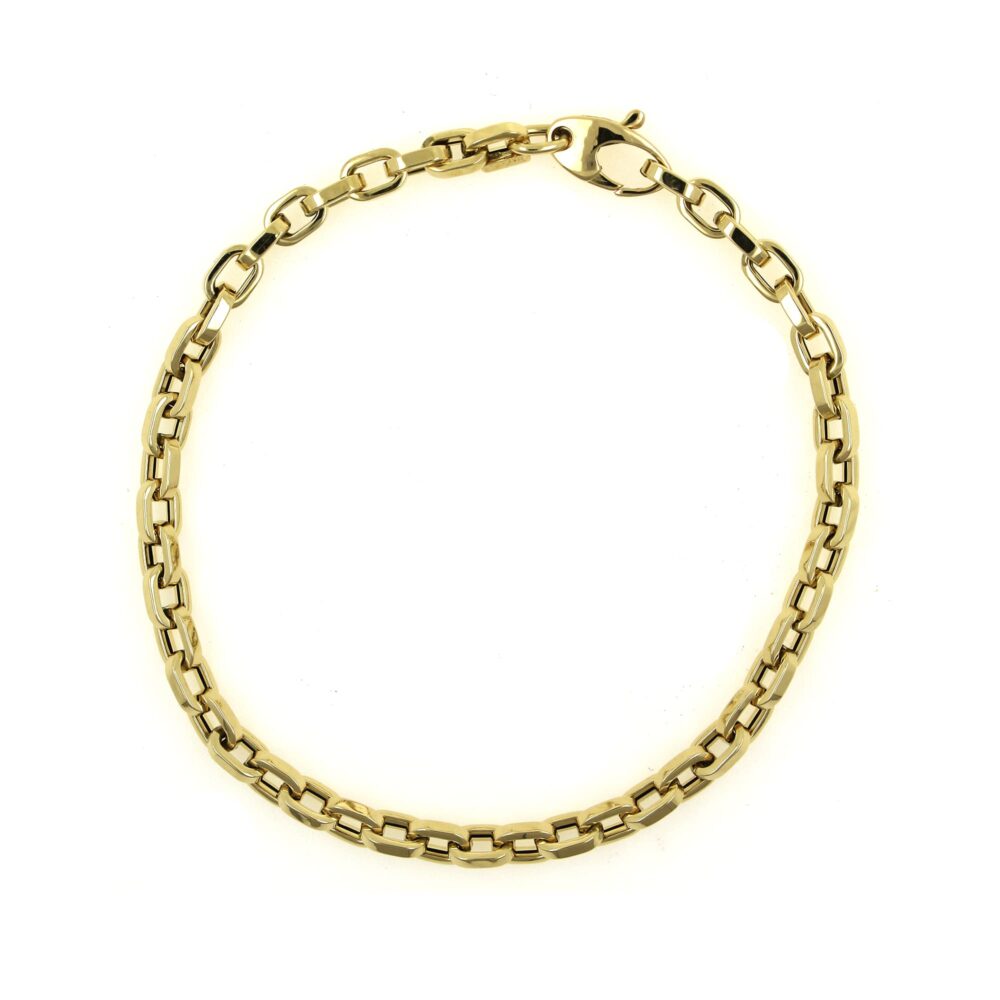 Pulsera Oro Eslabones Cuadrados Ligera - Imagen 2