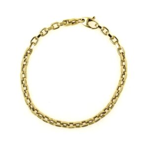 Pulsera Oro Eslabones Cuadrados Ligera