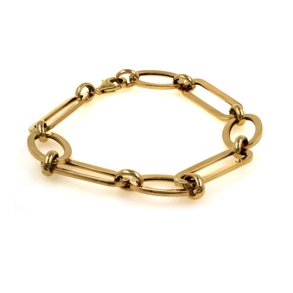 Pulsera Eslabones Largos Oro Amarillo