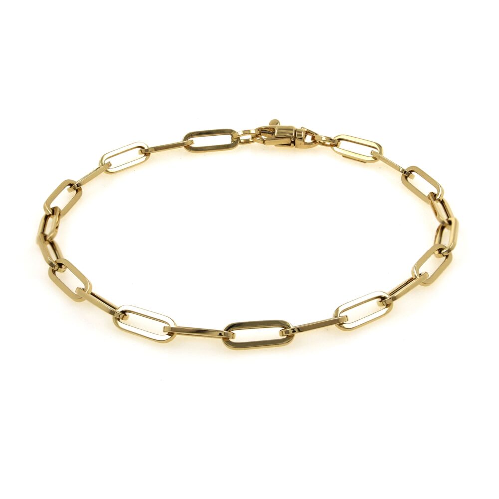 Pulsera Oro Eslabones Ovalados Largos Ligera