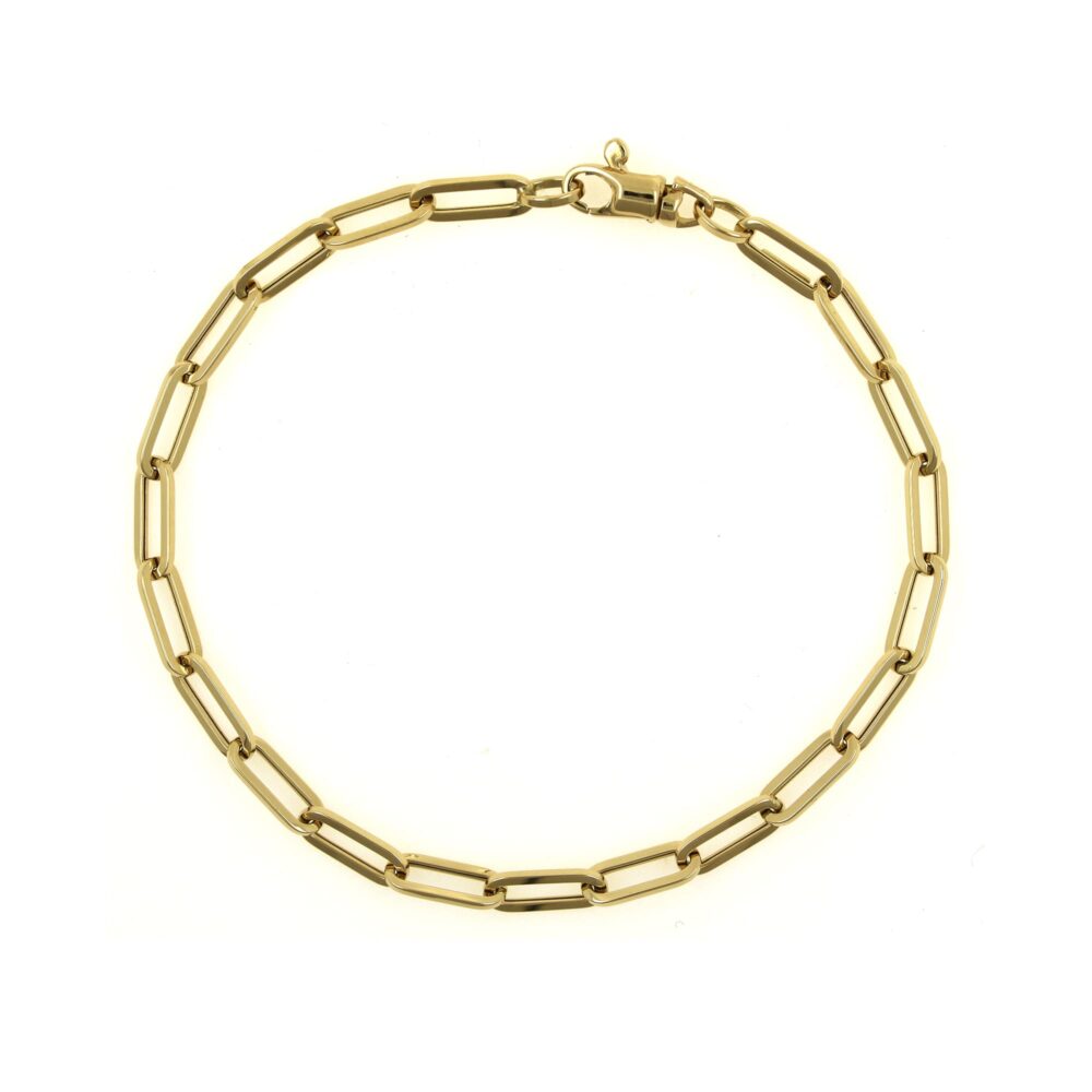 Pulsera Oro Eslabones Ovalados Largos Ligera - Imagen 2