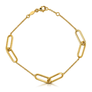 Pulsera eslabones clip Oro Amarillo 18kt