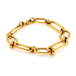 Pulsera Eslabones Largos Oro Amarillo