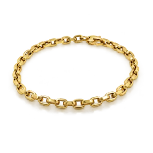Pulsera Oro Eslabones Cuadrados Ligera