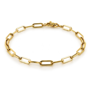 Pulsera Oro Eslabones Ovalados Largos Ligera