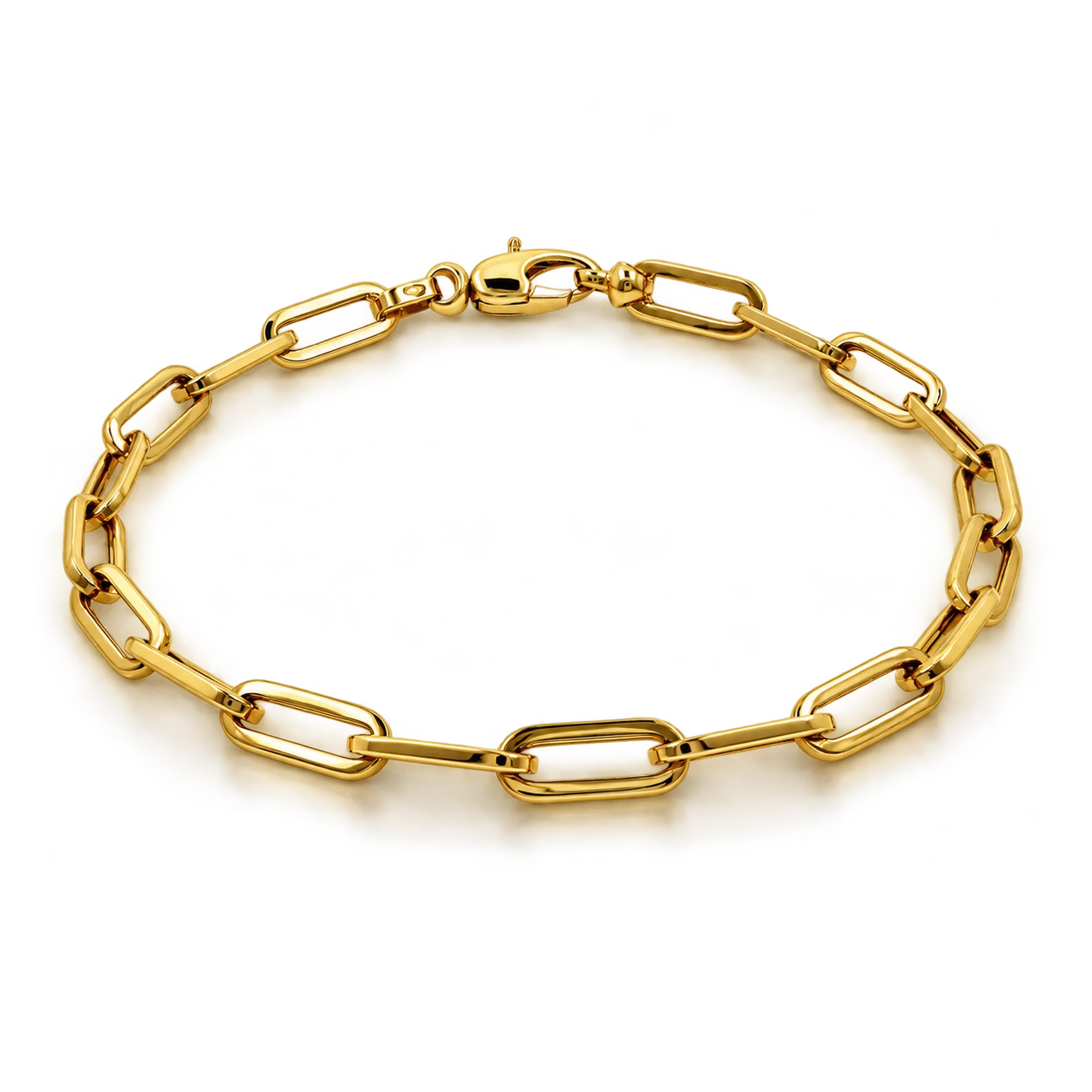 Pulsera Oro Eslabones Ovalados Largos