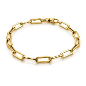 Pulsera Oro Eslabones Ovalados Largos