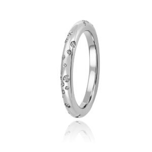 Alianza Oro Blanco Diamantes