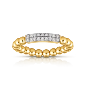 Anillo Bolas Extensible Forma Rectangular Diamantes 0 21ct