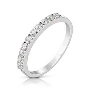 Anillo de Compromiso Media Alianza Grapas Diamantes 0 318ct