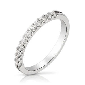 Anillo de Compromiso Media Alianza Grapas Diamantes 0 35ct