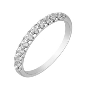 Anillo de Compromiso Media Alianza Grapas Diamantes 0 47
