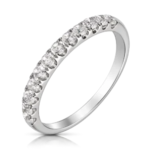 Anillo de Compromiso Media Alianza Grapas Diamantes 0 47