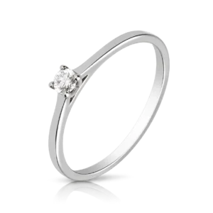 Anillo de Compromiso Solitario con Diamante 0,11ct