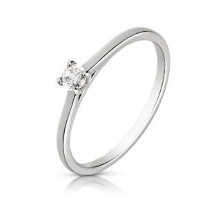 Anillo de Compromiso Solitario con Diamante 0,15ct