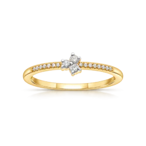 Anillo Oro Amarillo y Diamantes