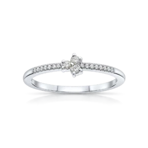 Anillo Oro Blanco y Diamantes