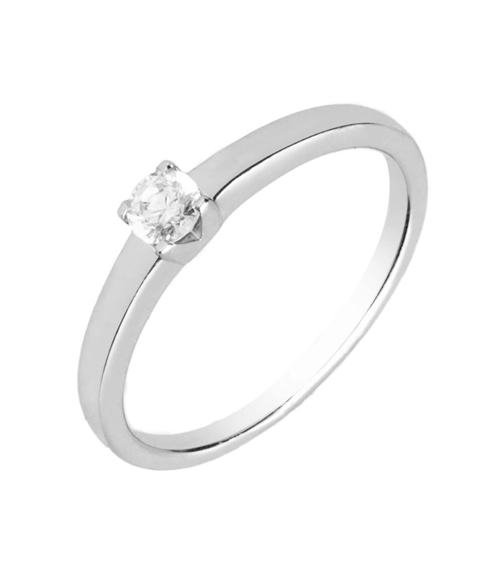 Anillo de Compromiso Solitario con Diamante 0 20ct