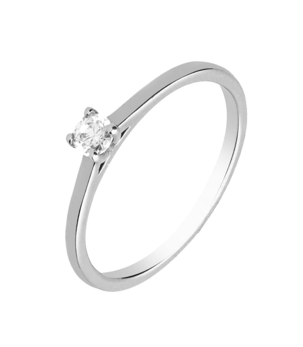 Anillo de Compromiso Solitario con Diamante 0 15ct