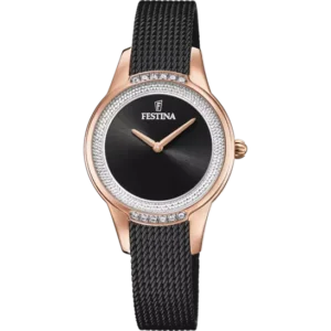 reloj festina f20496_2 negro con esfera negra y rosado