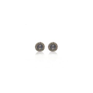 pendientes boton sunfield plata