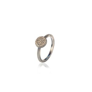 anillo de plata sunfield con circonitas en pavé