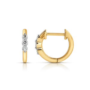 criolla de oro amarillo con 3 brillantes