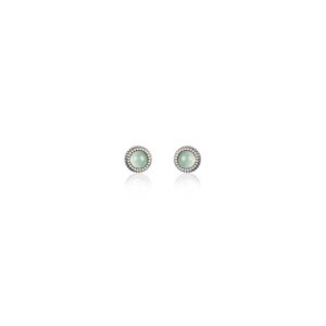 pendientes de plata sunfield con piedra verde