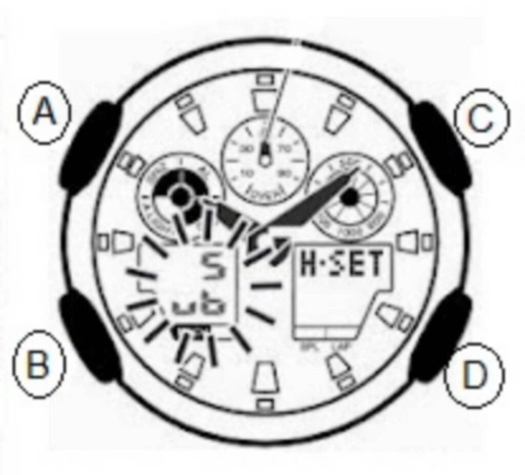 configurar hora gshock