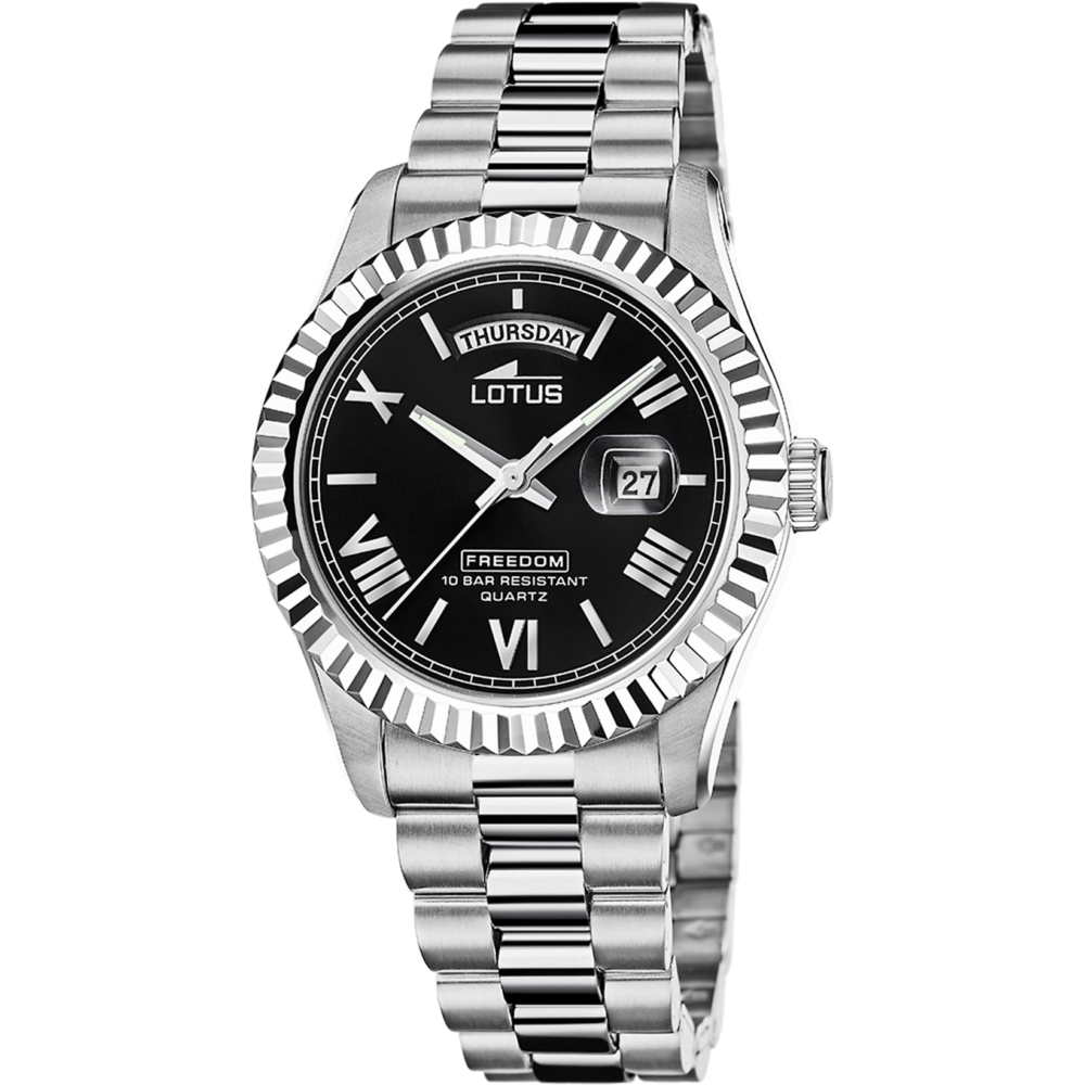 Reloj lotus hombre con dia de la semana