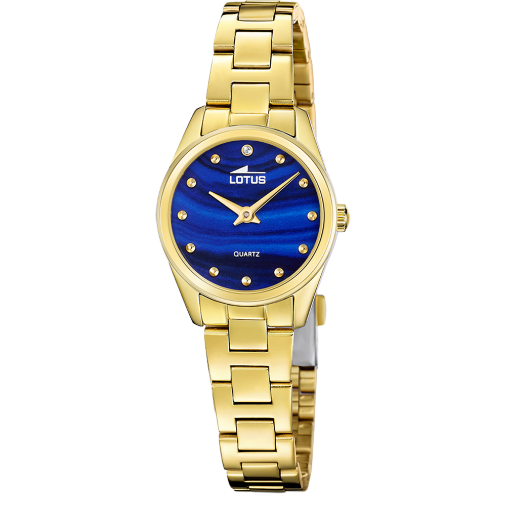 Reloj Lotus mujer esfera azul y pulsera de regalo