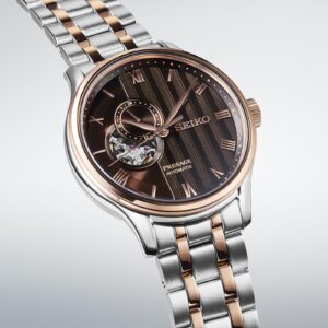 Reloj SEIKO Presage Automático Acero plateado Bicolor rose SSA466J1