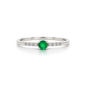 Anillo Esmeralda y Brazo 8 Diamantes