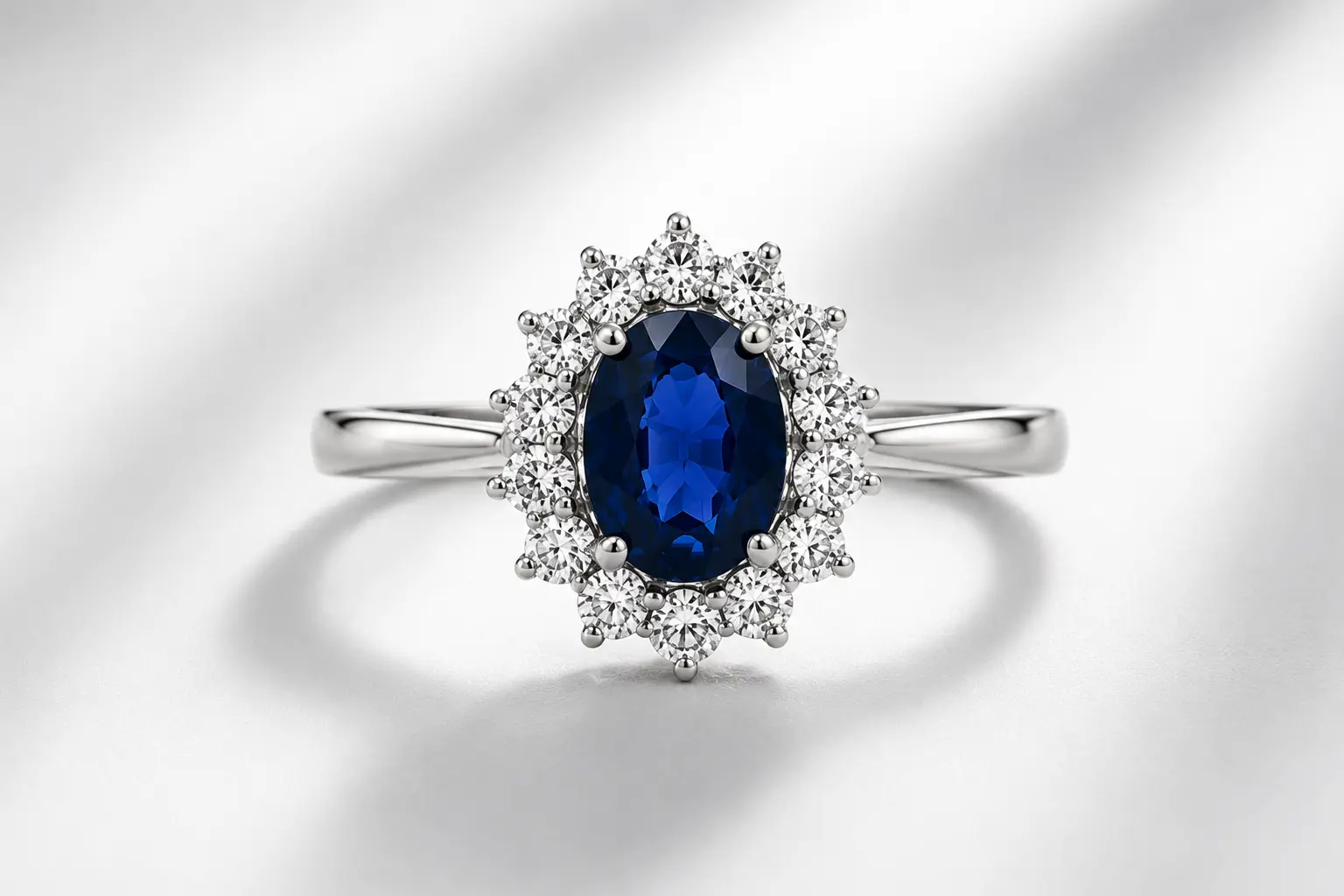 Anillos de oro con zafiro