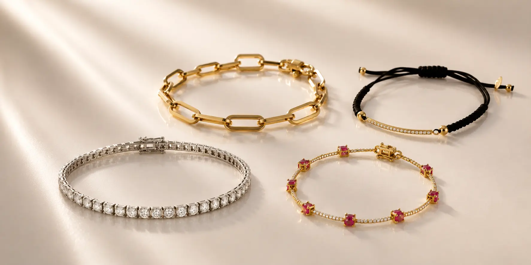 pulseras-de-oro-amarillo-y-oro-blanco-con-brillantes-y-eslabones-7027 Pulseras